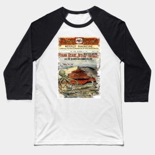 Search For A Sunken Island - Comic Book Cover Baseball T-Shirt